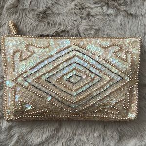 Vintage beaded clutch bag